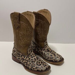 Roper Leopard Print Cowboy Boots